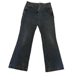 Jones New York Signature Bootcut Jeans Women's 8‎ Petite Blue Mid Rise